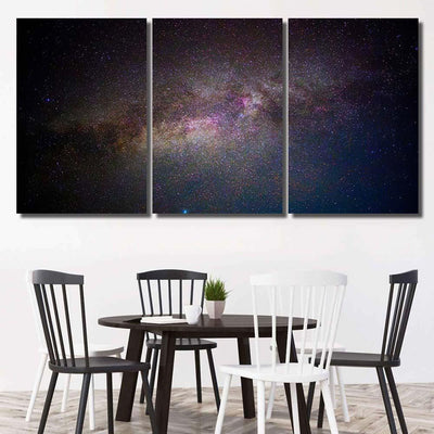 Star Milky Way Galaxy On Night Galaxy Sky and Space Multi Piece Panel Canvas Home Decor Housewarming Gift Ideas Poster Canvas Gallery Prints