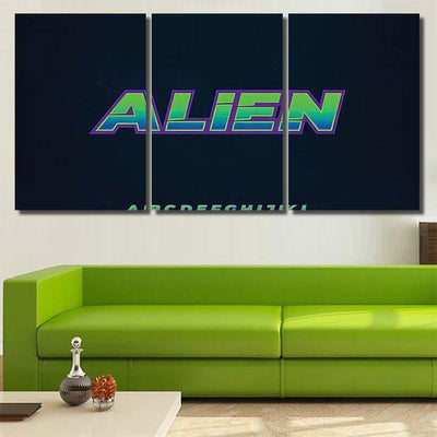 Space Galaxy Alphabet Font Vector Typography Galaxy Sky and Space Multi Piece Panel Canvas Home Decor Housewarming Gift Ideas Poster Canvas Gallery Prints