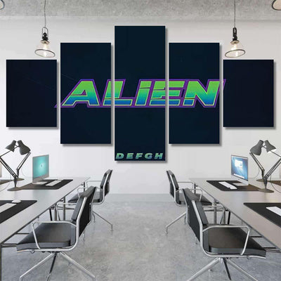 Space Galaxy Alphabet Font Vector Typography Galaxy Sky and Space Multi Piece Panel Canvas Home Decor Housewarming Gift Ideas Poster Canvas Gallery Prints