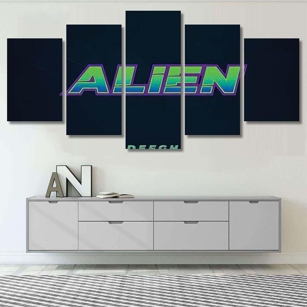 Space Galaxy Alphabet Font Vector Typography Galaxy Sky and Space Multi Piece Panel Canvas Home Decor Housewarming Gift Ideas Poster Canvas Gallery Prints