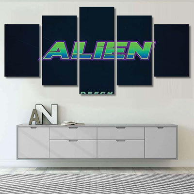 Space Galaxy Alphabet Font Vector Typography Galaxy Sky and Space Multi Piece Panel Canvas Home Decor Housewarming Gift Ideas Poster Canvas Gallery Prints