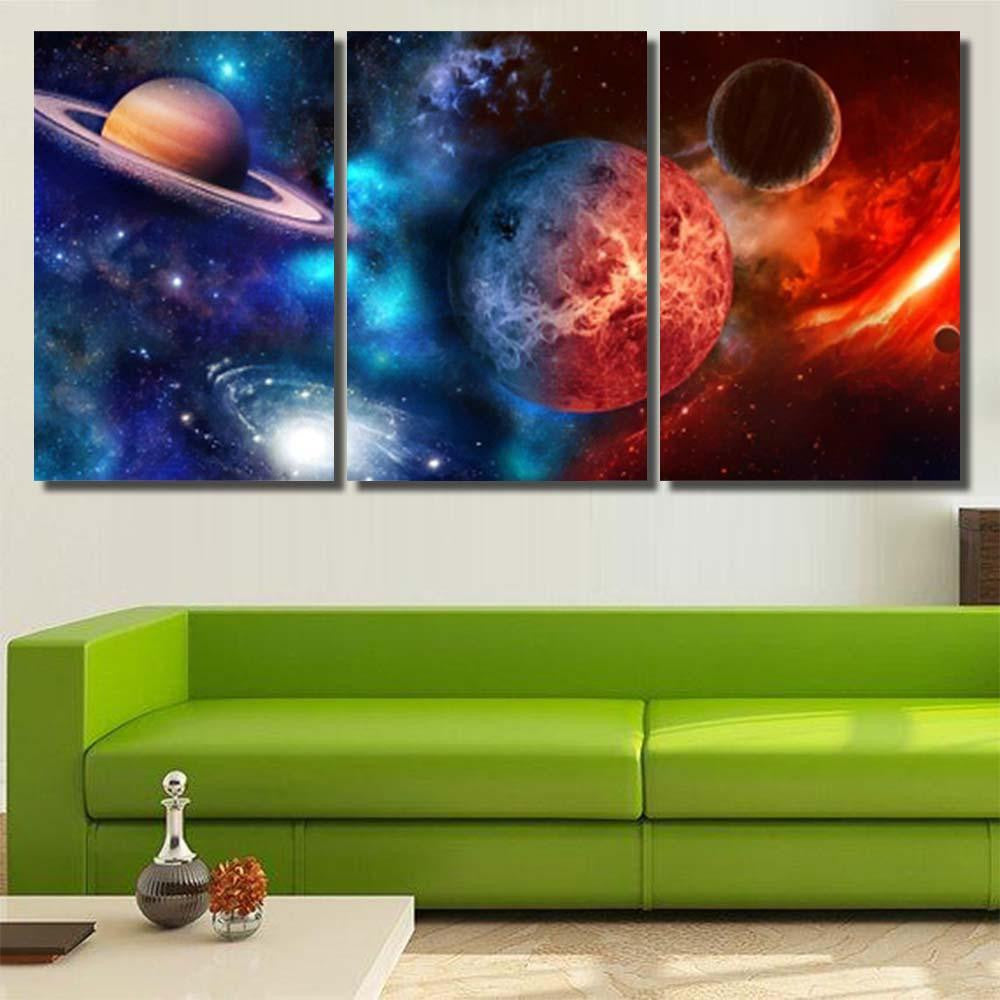 Space Scene Planets Stars Galaxies Panoram A2 Galaxy Sky and Space Multi Piece Panel Canvas Home Decor Housewarming Gift Ideas Poster Canvas Gallery Prints