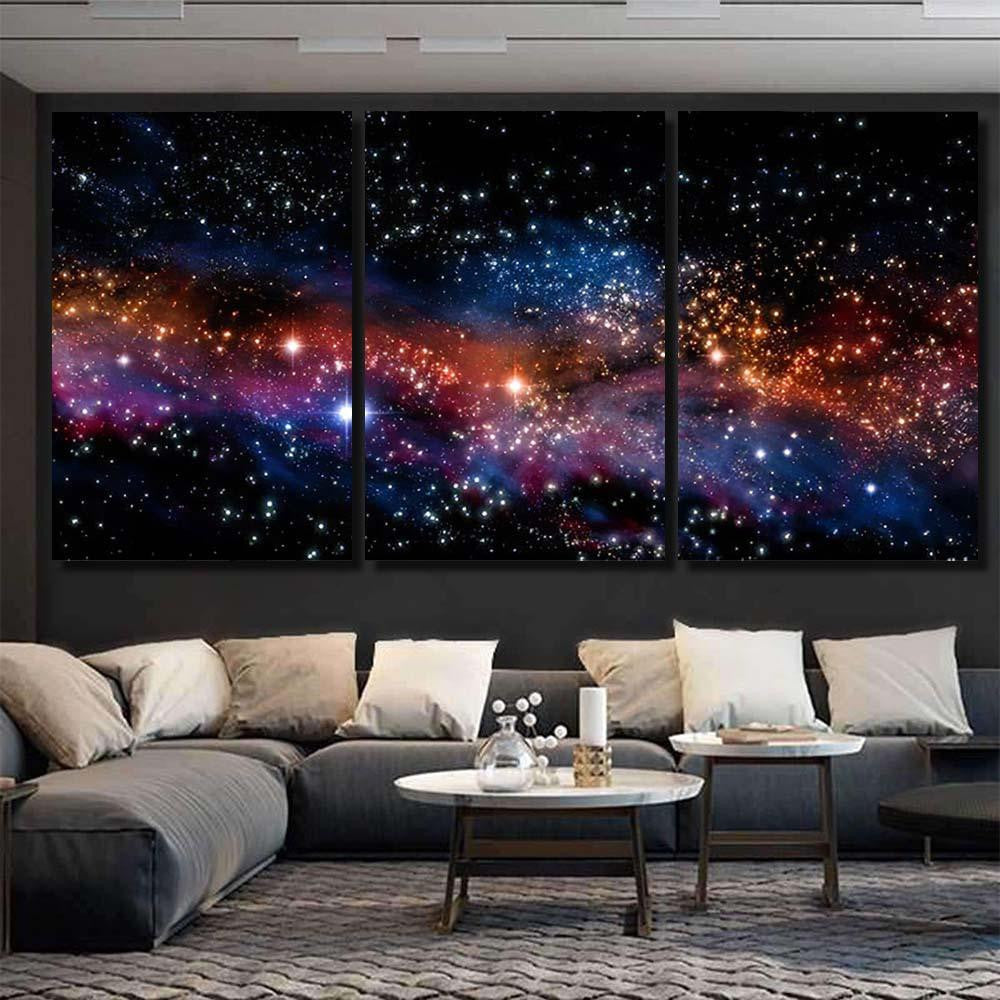 Illustration Deep Space Nebula Star Formation Galaxy Sky and Space Multi Piece Panel Canvas Home Decor Housewarming Gift Ideas Poster Canvas Gallery Prints