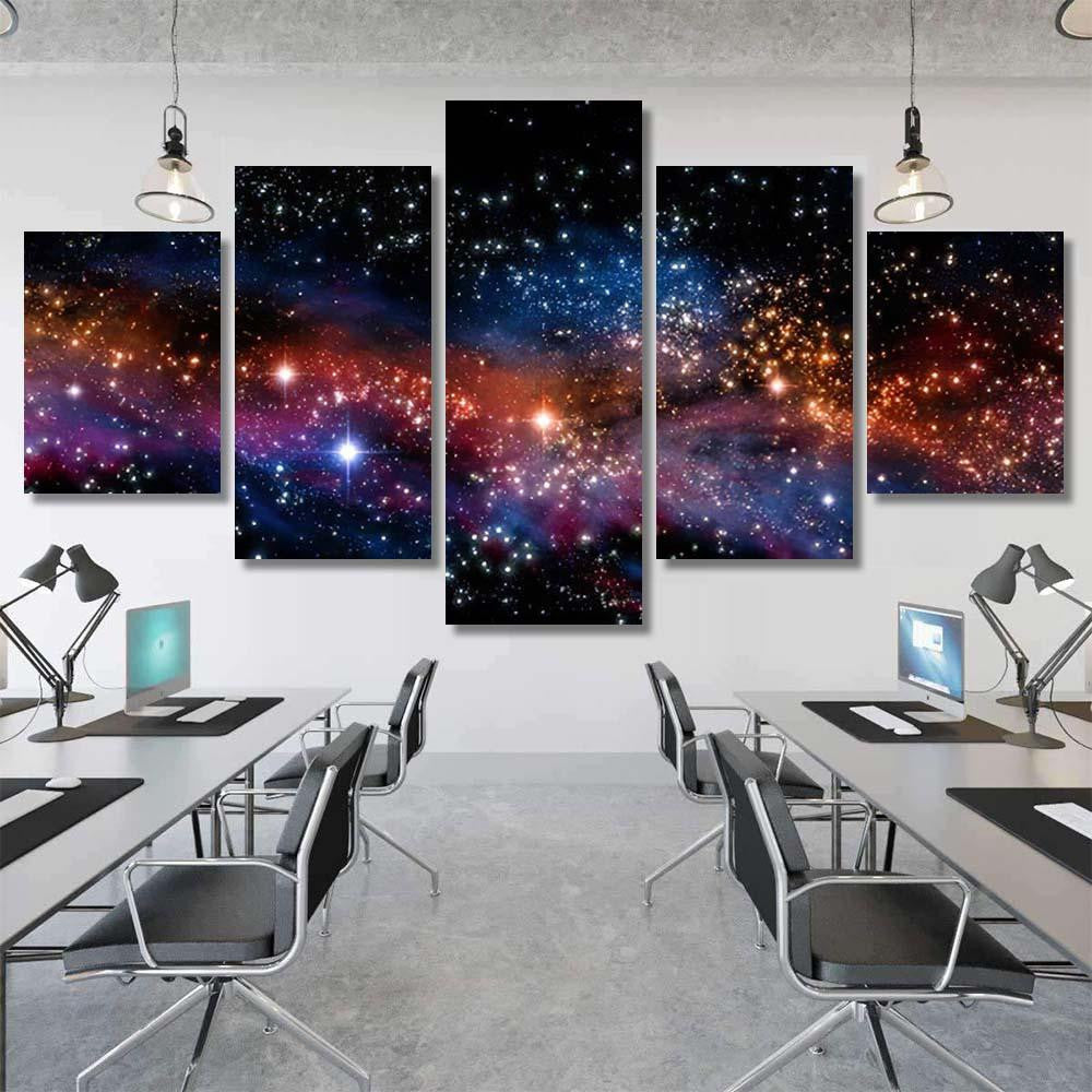 Illustration Deep Space Nebula Star Formation Galaxy Sky and Space Multi Piece Panel Canvas Home Decor Housewarming Gift Ideas Poster Canvas Gallery Prints