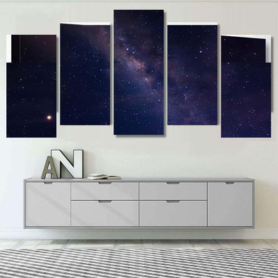 Milky Star Galaxy Sky and Space Multi Piece Panel Canvas Home Decor Housewarming Gift Ideas Poster Canvas Gallery Prints