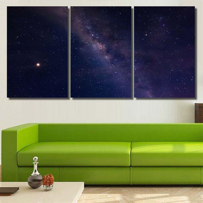 Milky Star Galaxy Sky and Space Multi Piece Panel Canvas Home Decor Housewarming Gift Ideas Poster Canvas Gallery Prints