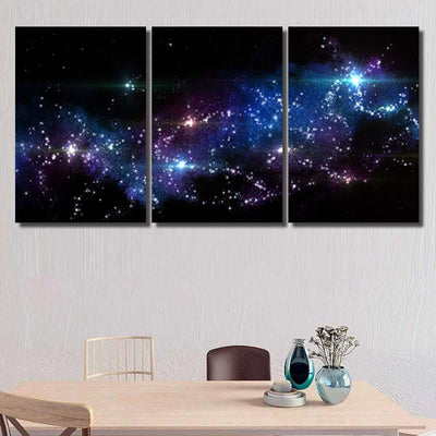 Panorama Star Clusters Planet Against Background Galaxy Sky and Space Multi Piece Panel Canvas Home Decor Housewarming Gift Ideas Poster Canvas Gallery Prints