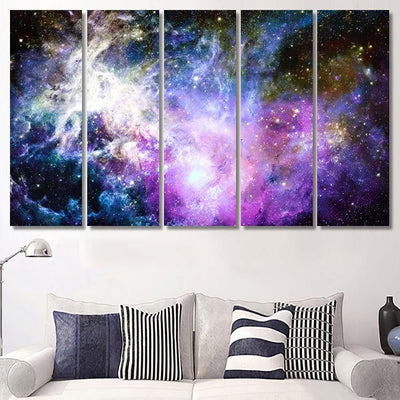 Nebula Space Cosmic Background Elements This Galaxy Sky and Space Multi Piece Panel Canvas Home Decor Housewarming Gift Ideas Poster Canvas Gallery Prints