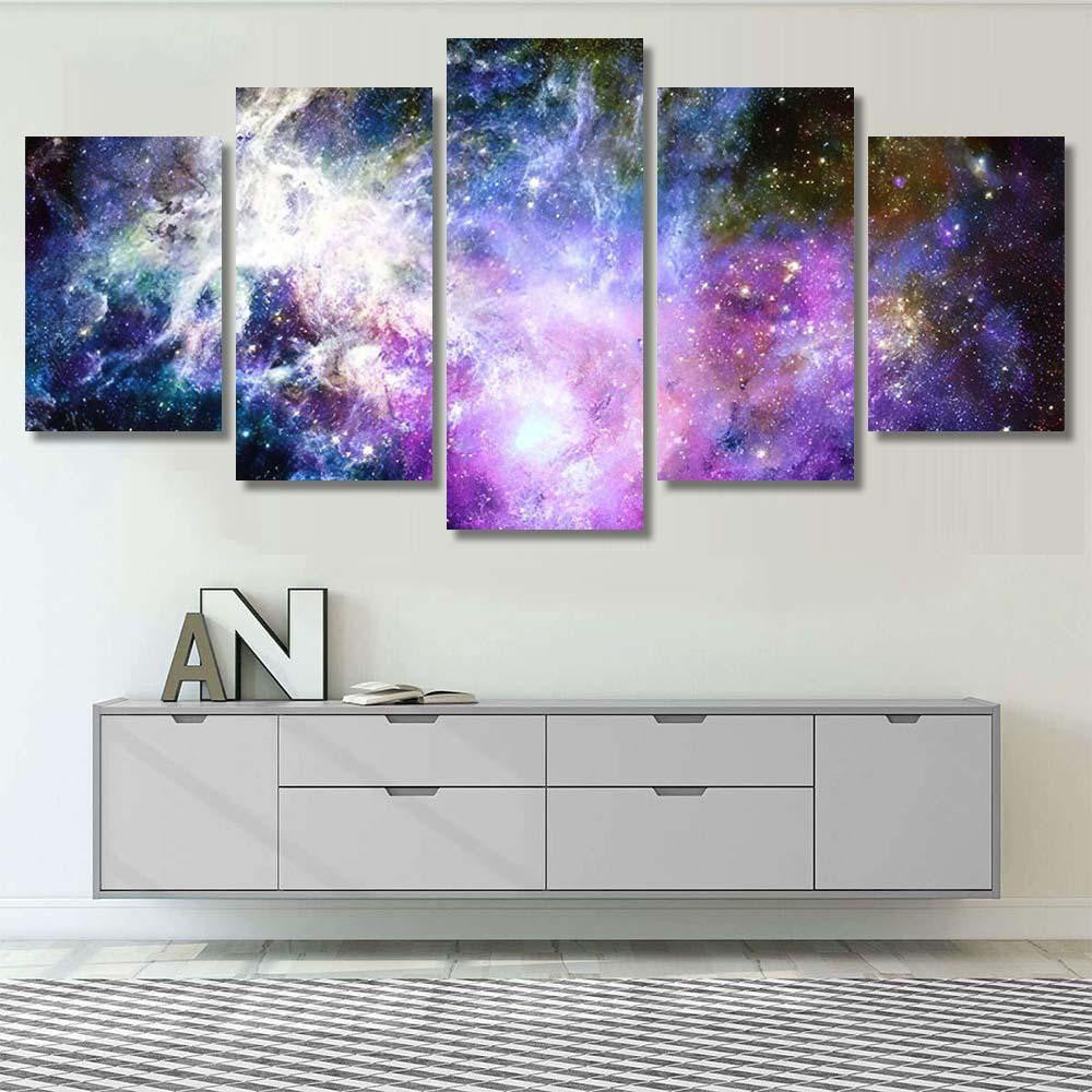 Nebula Space Cosmic Background Elements This Galaxy Sky and Space Multi Piece Panel Canvas Home Decor Housewarming Gift Ideas Poster Canvas Gallery Prints