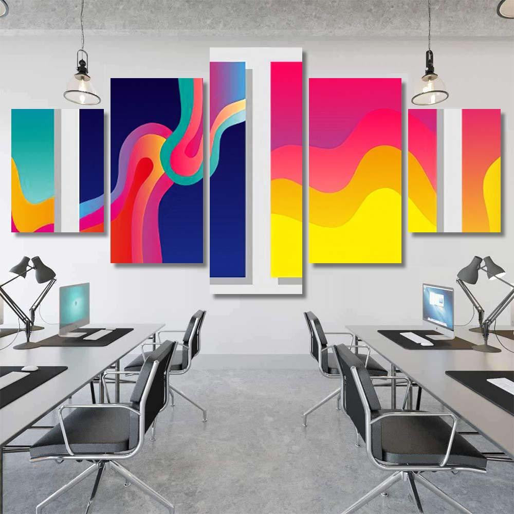 Set Colorful A4 Covers Fluid Shapes Galaxy Sky and Space Multi Piece Panel Canvas Home Decor Housewarming Gift Ideas Poster Canvas Gallery Prints