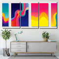 Set Colorful A4 Covers Fluid Shapes Galaxy Sky and Space Multi Piece Panel Canvas Home Decor Housewarming Gift Ideas Poster Canvas Gallery Prints