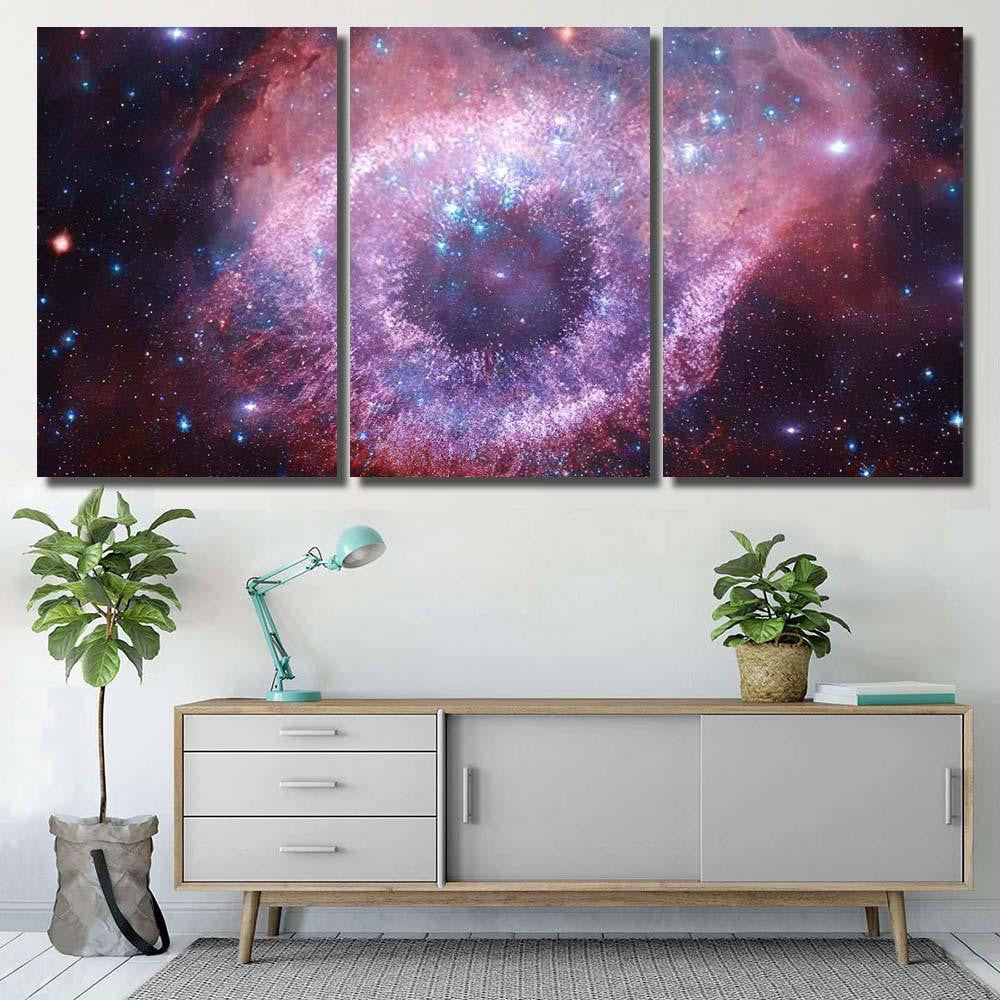 Nebulae Stars Outer Space Glowing Mysterious 2 Galaxy Sky and Space Multi Piece Panel Canvas Home Decor Housewarming Gift Ideas Poster Canvas Gallery Prints