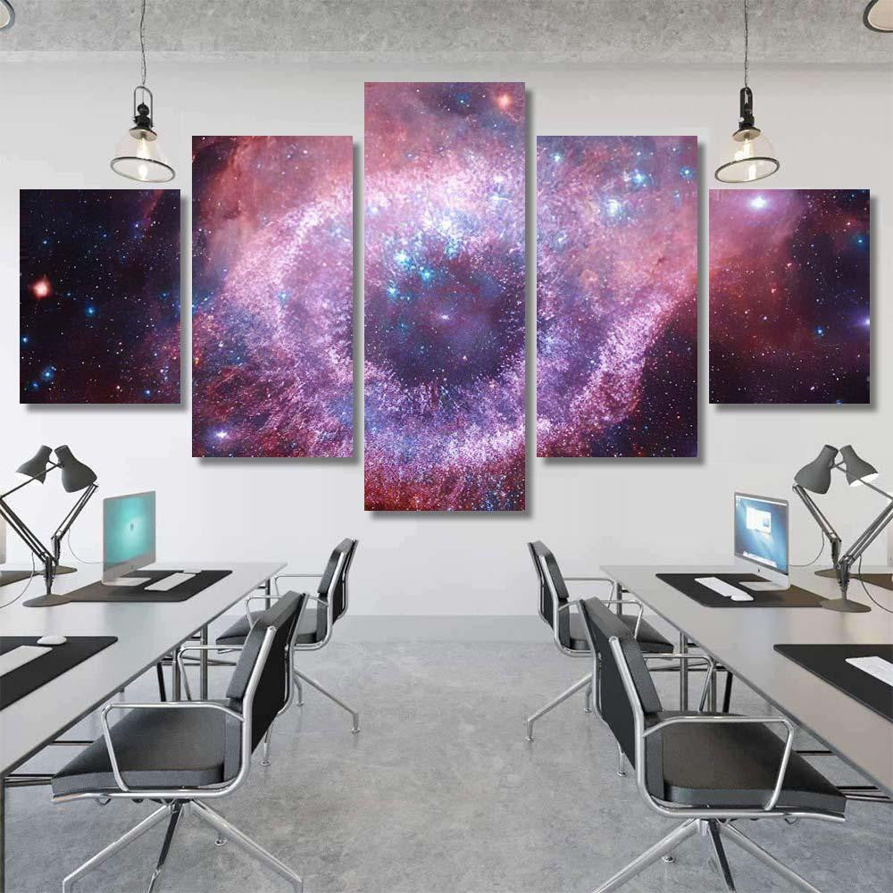 Nebulae Stars Outer Space Glowing Mysterious 2 Galaxy Sky and Space Multi Piece Panel Canvas Home Decor Housewarming Gift Ideas Poster Canvas Gallery Prints