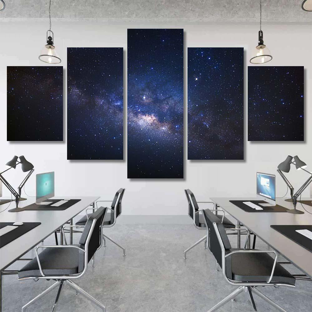Milky Way Galaxy Stars Space Dust 9 1 Galaxy Sky and Space Multi Piece Panel Canvas Home Decor Housewarming Gift Ideas Poster Canvas Gallery Prints