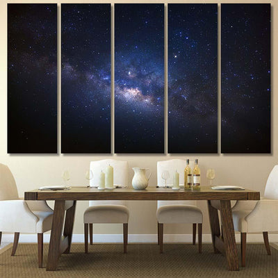 Milky Way Galaxy Stars Space Dust 9 1 Galaxy Sky and Space Multi Piece Panel Canvas Home Decor Housewarming Gift Ideas Poster Canvas Gallery Prints