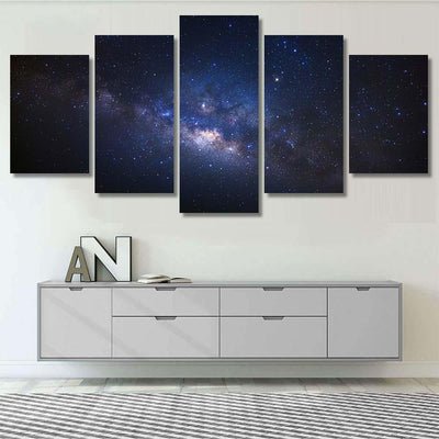 Milky Way Galaxy Stars Space Dust 9 1 Galaxy Sky and Space Multi Piece Panel Canvas Home Decor Housewarming Gift Ideas Poster Canvas Gallery Prints