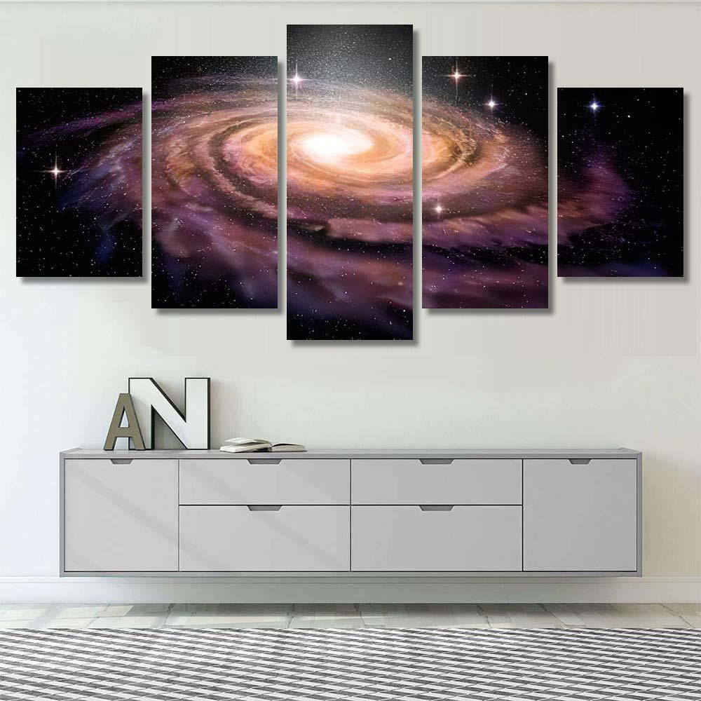 Spiral Galaxy Deep Spcae 3D Illustration 2 Galaxy Sky and Space Multi Piece Panel Canvas Home Decor Housewarming Gift Ideas Poster Canvas Gallery Prints