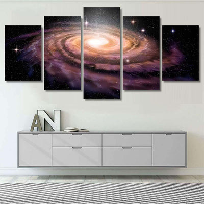 Spiral Galaxy Deep Spcae 3D Illustration 2 Galaxy Sky and Space Multi Piece Panel Canvas Home Decor Housewarming Gift Ideas Poster Canvas Gallery Prints
