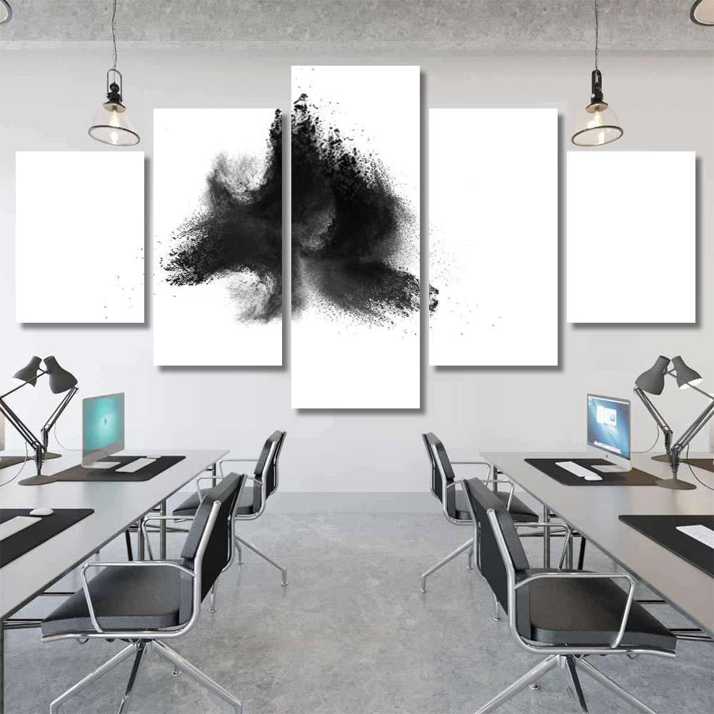 Particles Charcoal On White Backgroundfreeze Motion Galaxy Sky and Space Multi Piece Panel Canvas Home Decor Housewarming Gift Ideas Poster Canvas Gallery Prints