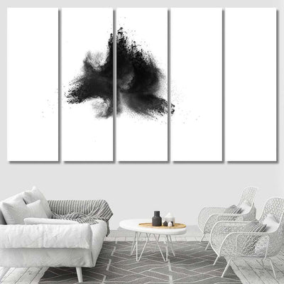 Particles Charcoal On White Backgroundfreeze Motion Galaxy Sky and Space Multi Piece Panel Canvas Home Decor Housewarming Gift Ideas Poster Canvas Gallery Prints