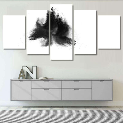 Particles Charcoal On White Backgroundfreeze Motion Galaxy Sky and Space Multi Piece Panel Canvas Home Decor Housewarming Gift Ideas Poster Canvas Gallery Prints