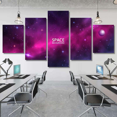 Space Background Shining Stars Stardust Nebula Galaxy Sky and Space Multi Piece Panel Canvas Home Decor Housewarming Gift Ideas Poster Canvas Gallery Prints