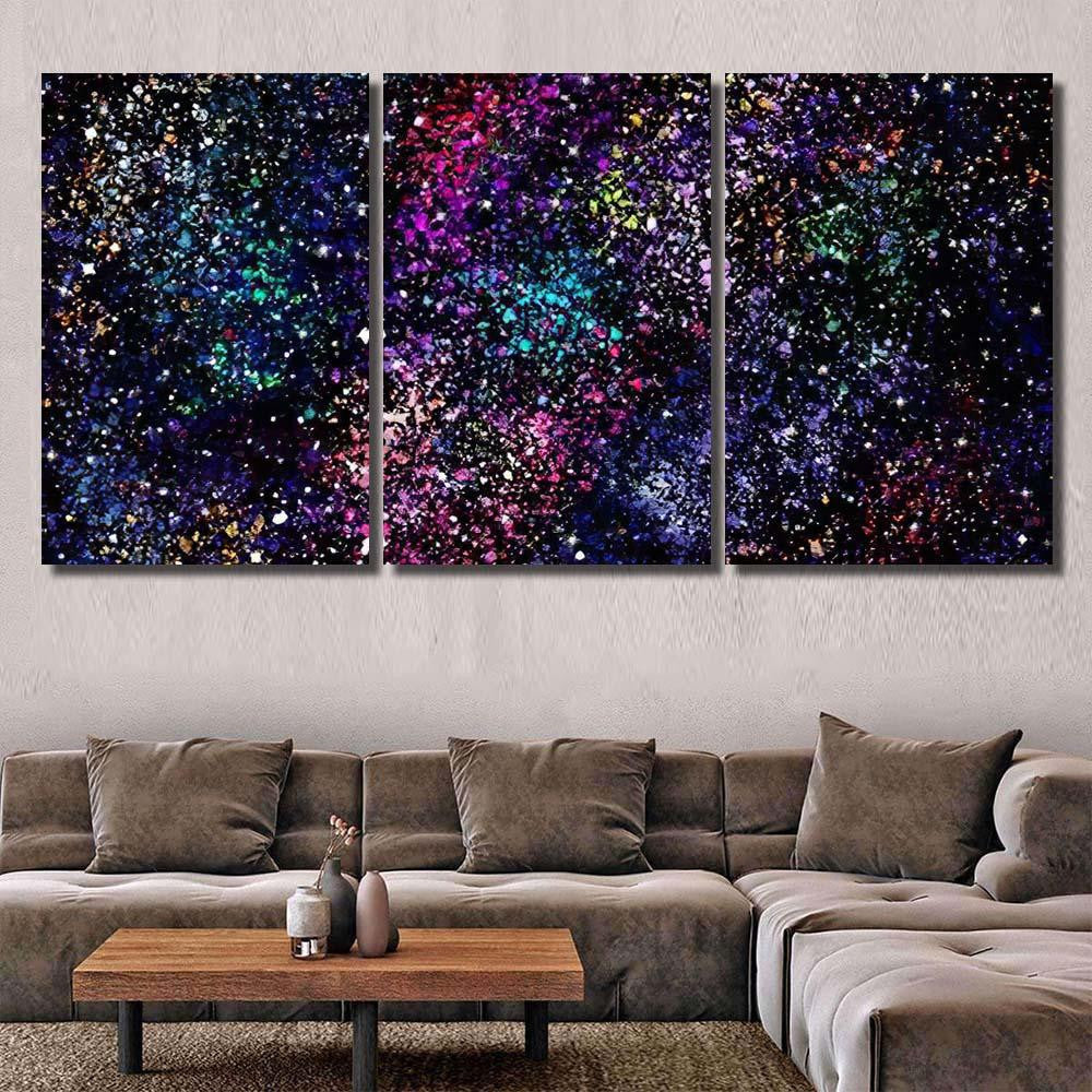Star Field Galaxy Space Nebulae Abstract Galaxy Sky and Space Multi Piece Panel Canvas Home Decor Housewarming Gift Ideas Poster Canvas Gallery Prints