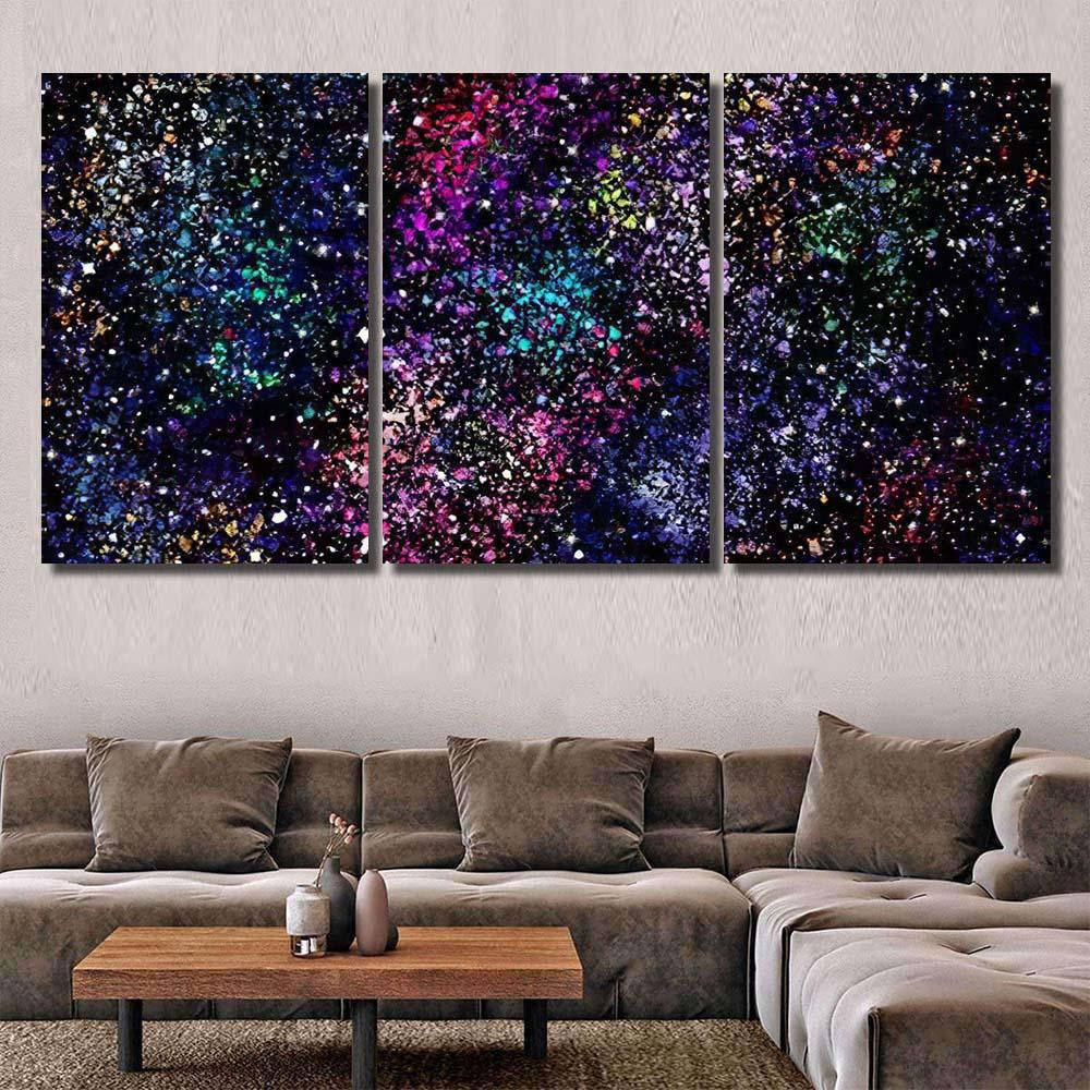 Star Field Galaxy Space Nebulae Abstract Galaxy Sky and Space Multi Piece Panel Canvas Home Decor Housewarming Gift Ideas Poster Canvas Gallery Prints