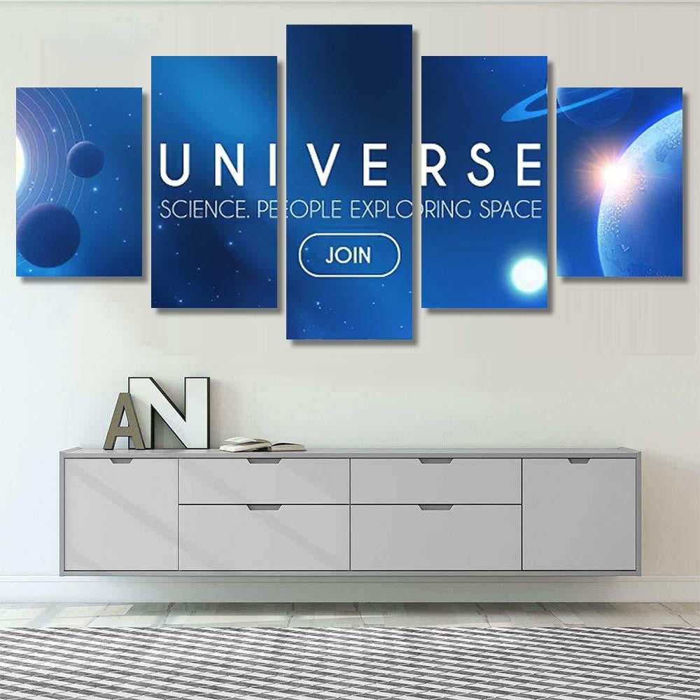 Planets Universe Star Nebula Galaxy Lights 1 Galaxy Sky and Space Multi Piece Panel Canvas Home Decor Housewarming Gift Ideas Poster Canvas Gallery Prints