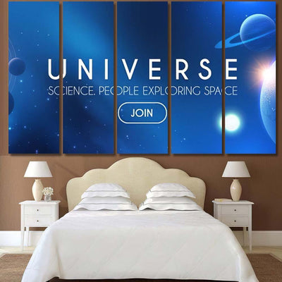 Planets Universe Star Nebula Galaxy Lights 1 Galaxy Sky and Space Multi Piece Panel Canvas Home Decor Housewarming Gift Ideas Poster Canvas Gallery Prints