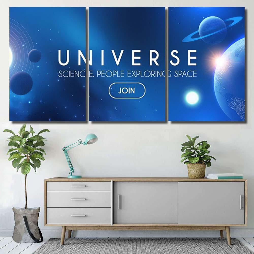 Planets Universe Star Nebula Galaxy Lights 1 Galaxy Sky and Space Multi Piece Panel Canvas Home Decor Housewarming Gift Ideas Poster Canvas Gallery Prints