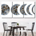Moon Watercolor Illustration Galaxy Sky and Space Multi Piece Panel Canvas Home Decor Housewarming Gift Ideas Poster Canvas Gallery Prints