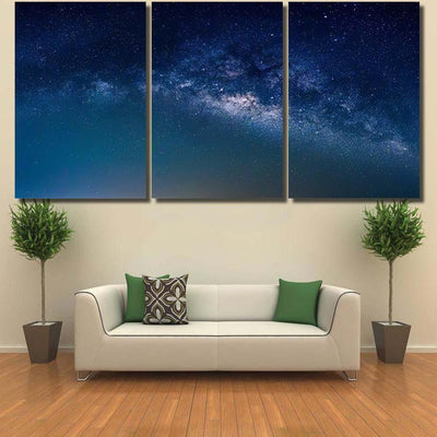 Landscape Milky Way Galaxy Night Sky 2 Galaxy Sky and Space Multi Piece Panel Canvas Home Decor Housewarming Gift Ideas Poster Canvas Gallery Prints