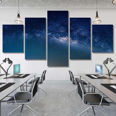 Landscape Milky Way Galaxy Night Sky 2 Galaxy Sky and Space Multi Piece Panel Canvas Home Decor Housewarming Gift Ideas Poster Canvas Gallery Prints