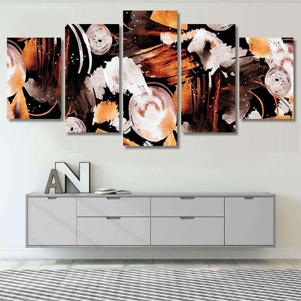 Hand Abstract Watercolor Geometric Shapes 3 Galaxy Sky and Space Multi Piece Panel Canvas Home Decor Housewarming Gift Ideas Poster Canvas Gallery Prints
