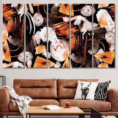 Hand Abstract Watercolor Geometric Shapes 3 Galaxy Sky and Space Multi Piece Panel Canvas Home Decor Housewarming Gift Ideas Poster Canvas Gallery Prints