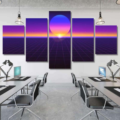 Sci Fi Futuristic Abstract Background Violet Galaxy Sky and Space Multi Piece Panel Canvas Home Decor Housewarming Gift Ideas Poster Canvas Gallery Prints