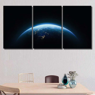 Nightly Earth Outer Space Abstract Wallpaper 2 Galaxy Sky and Space Multi Piece Panel Canvas Home Decor Housewarming Gift Ideas Poster Canvas Gallery Prints