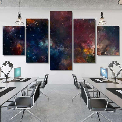 Star Field Galaxy Space Nebula Abstract 5 Galaxy Sky and Space Multi Piece Panel Canvas Home Decor Housewarming Gift Ideas Poster Canvas Gallery Prints