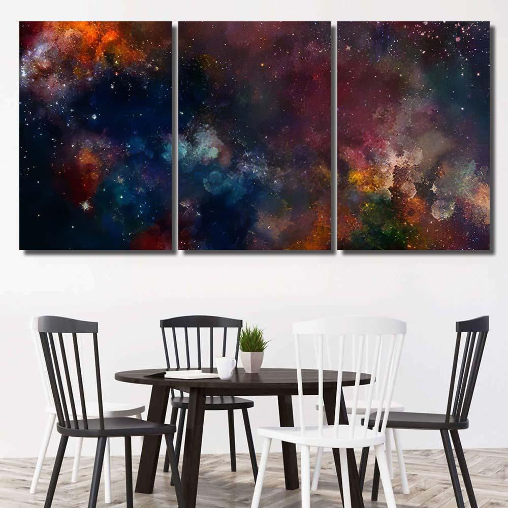 Star Field Galaxy Space Nebula Abstract 5 Galaxy Sky and Space Multi Piece Panel Canvas Home Decor Housewarming Gift Ideas Poster Canvas Gallery Prints