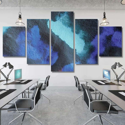 Seafoam Extraterrestrial Hand Drawn Background Grey Galaxy Sky and Space Multi Piece Panel Canvas Home Decor Housewarming Gift Ideas Poster Canvas Gallery Prints