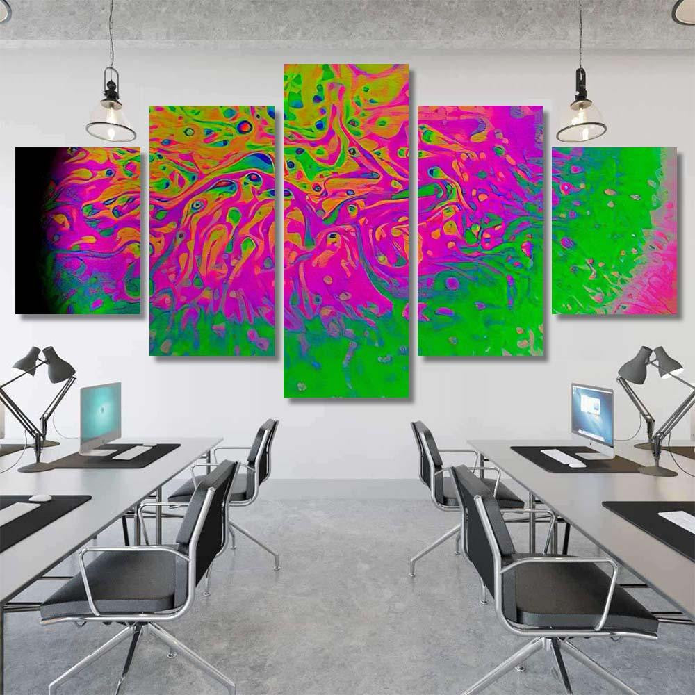 Psychedelic Abstract Planet Soap Bubble Light 36 Galaxy Sky and Space Multi Piece Panel Canvas Home Decor Housewarming Gift Ideas Poster Canvas Gallery Prints