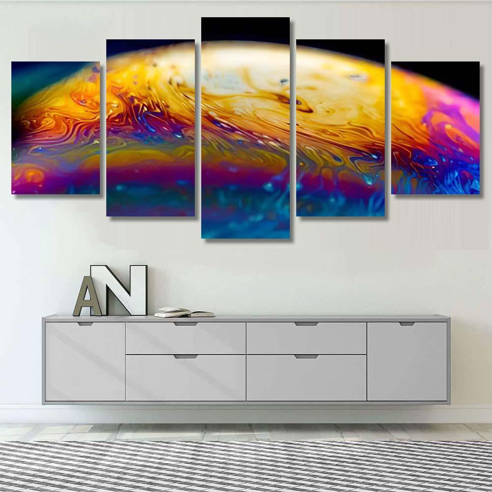 Psychedelic Abstract Planet Soap Bubble Light 4 Galaxy Sky and Space Multi Piece Panel Canvas Home Decor Housewarming Gift Ideas Poster Canvas Gallery Prints