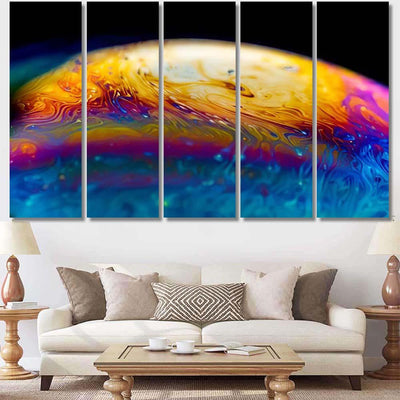 Psychedelic Abstract Planet Soap Bubble Light 4 Galaxy Sky and Space Multi Piece Panel Canvas Home Decor Housewarming Gift Ideas Poster Canvas Gallery Prints