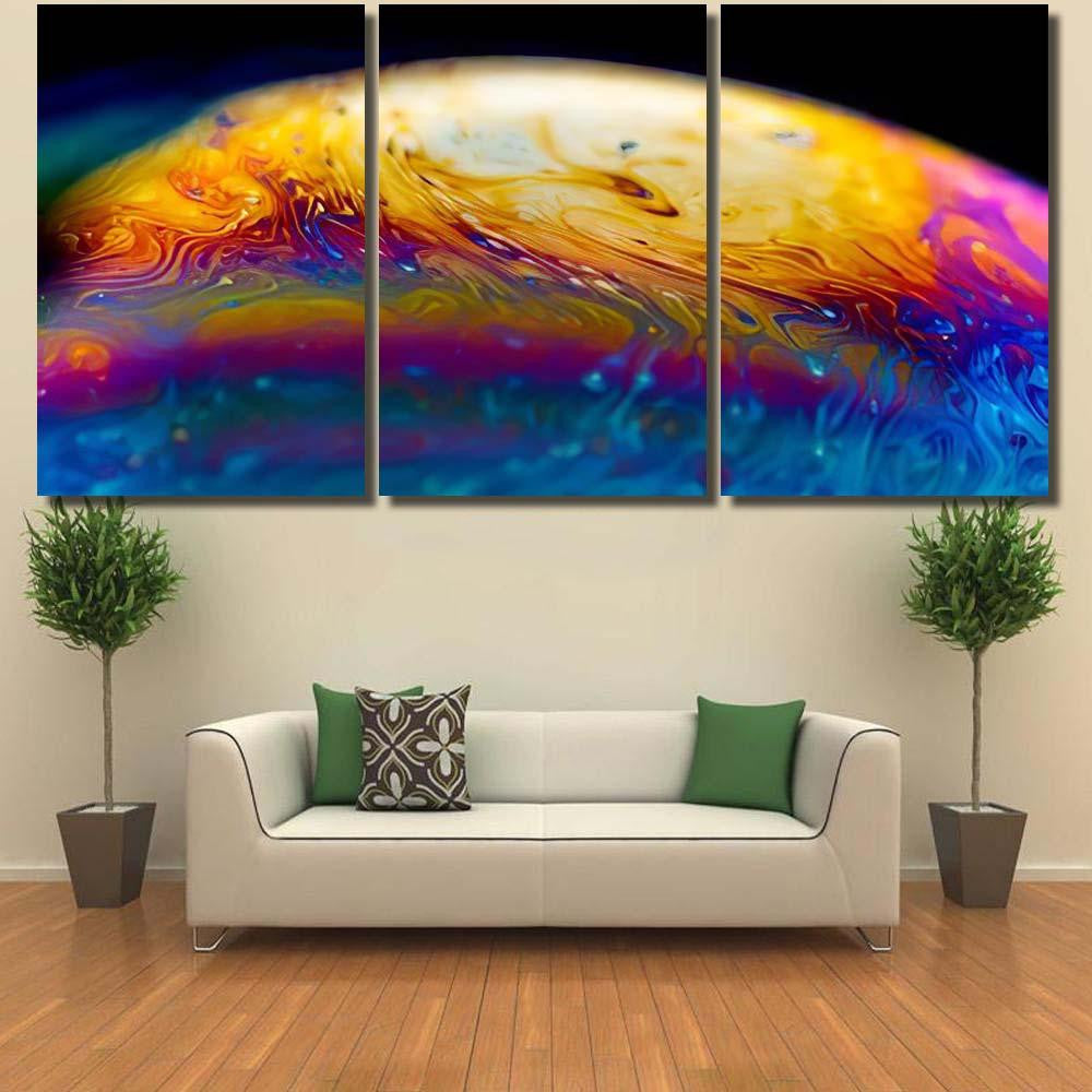 Psychedelic Abstract Planet Soap Bubble Light 4 Galaxy Sky and Space Multi Piece Panel Canvas Home Decor Housewarming Gift Ideas Poster Canvas Gallery Prints