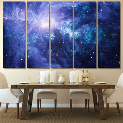 Stars Planet Galaxy Free Space Elements 14 Galaxy Sky and Space Multi Piece Panel Canvas Home Decor Housewarming Gift Ideas Poster Canvas Gallery Prints