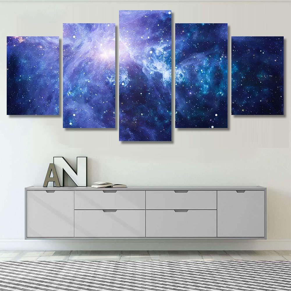 Stars Planet Galaxy Free Space Elements 14 Galaxy Sky and Space Multi Piece Panel Canvas Home Decor Housewarming Gift Ideas Poster Canvas Gallery Prints
