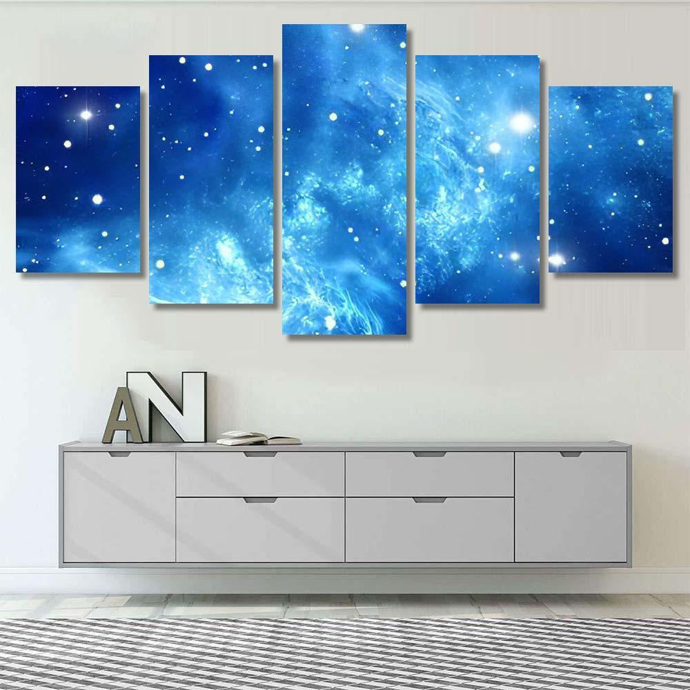 Space Background Nebula Stars 3 Galaxy Sky and Space Multi Piece Panel Canvas Home Decor Housewarming Gift Ideas Poster Canvas Gallery Prints