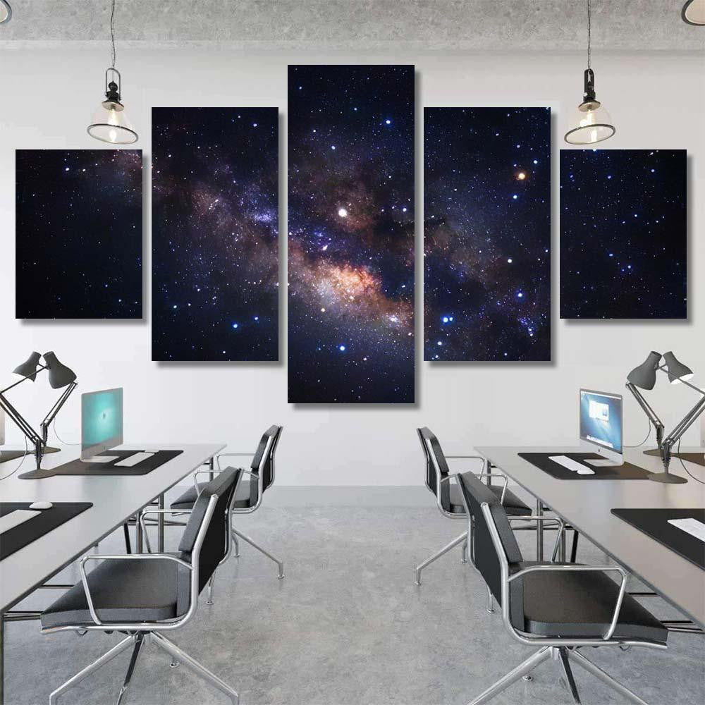 Milky Way Galaxy Stars Space Dust 2 1 Galaxy Sky and Space Multi Piece Panel Canvas Home Decor Housewarming Gift Ideas Poster Canvas Gallery Prints