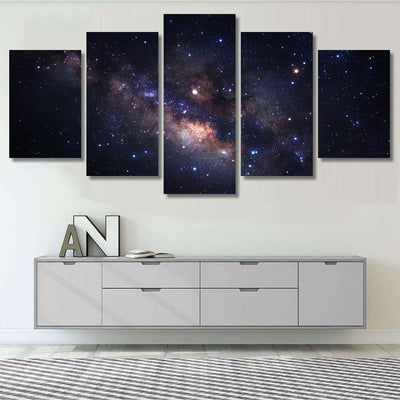Milky Way Galaxy Stars Space Dust 2 1 Galaxy Sky and Space Multi Piece Panel Canvas Home Decor Housewarming Gift Ideas Poster Canvas Gallery Prints
